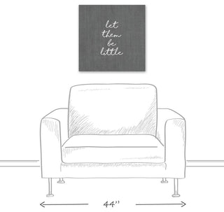 Let Them Be Little Gray 20x20 Canvas Wall Art