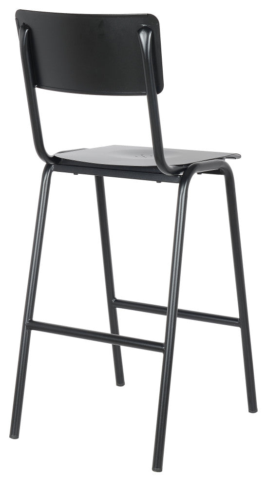 Corrisa 30'' Patio Bar Stool, Frosted Black (Set of 2)