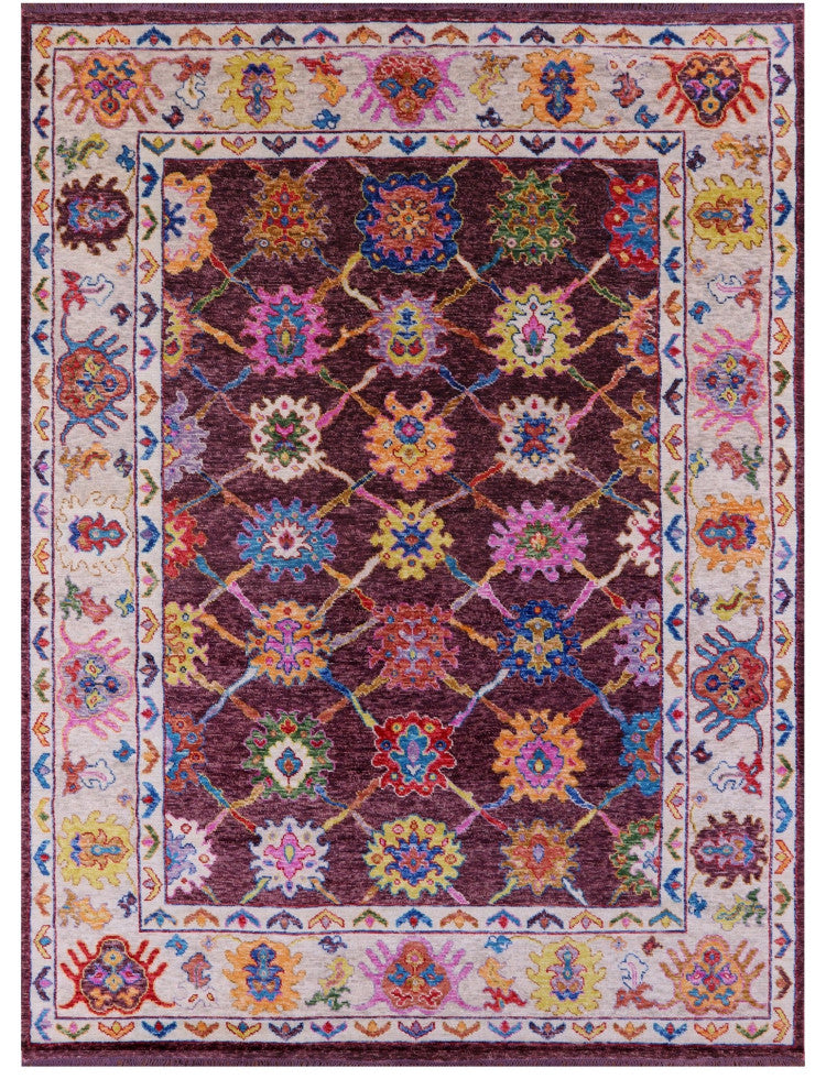 Turkish Oushak Hand-Knotted Wool Rug 9' 1" X 12' 3" - Q16074