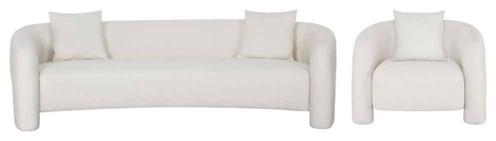 Manhattan Comfort Sylvia Sofa and Accent Chair, Set of 2