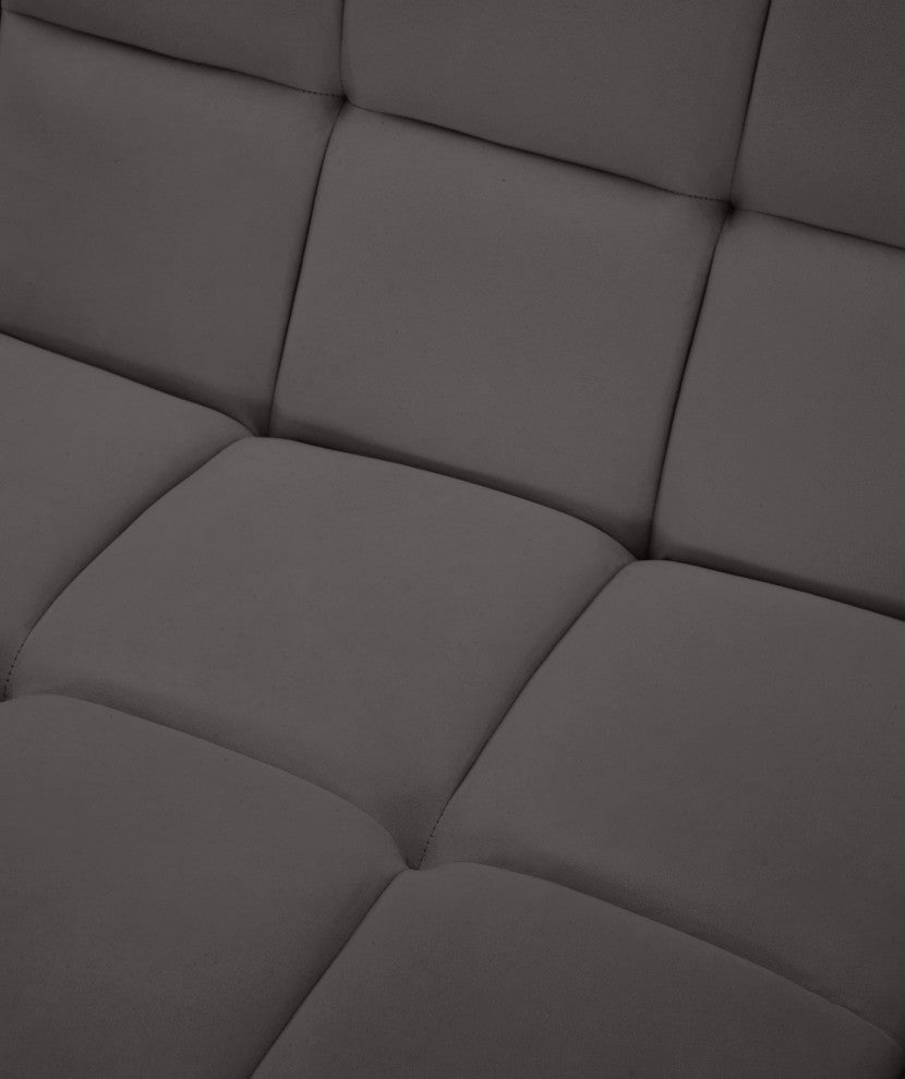 Relax Velvet Upholstered Corner Chair, Grey