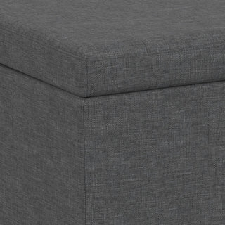 Avalon Extra Large Storage Ottoman Bench, Slate Grey