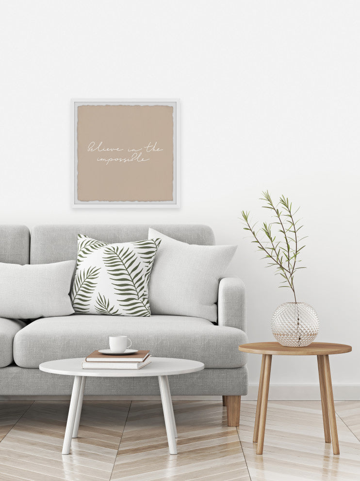 "Believe in the Impossible" Framed Painting Print, 18x18