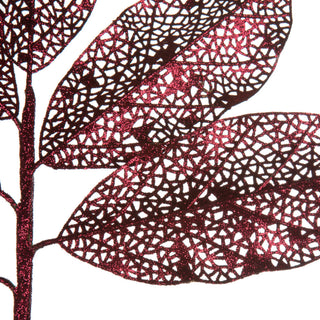 Vickerman L154205 22" Burgundy Glitter Magnolia Artificial Christmas Spray