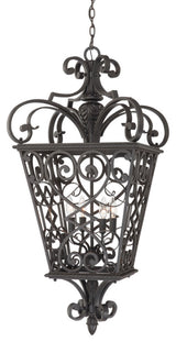 Fort Quinn 4-Light Chandelier, Marcado Black