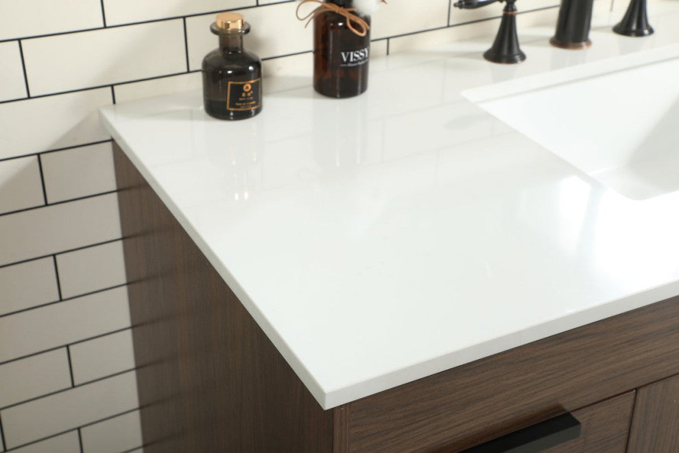 Home Living 22" Modern Walnut-Light Bathroom Vanity