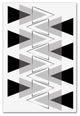 Modern Black and White Triangles Print on Canvas