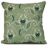 26x26", West Indies, Floral Print Pillow, Green
