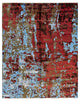 Ikat One-of-a-Kind Hand-Knotted Area Rug Red, 8' 1" x 10' 0"