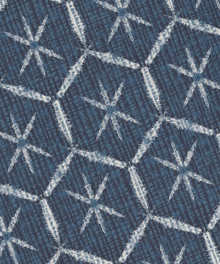 Tufted Geometric Print Napkin, Navy Blue (Set of 4), 19 x 19"
