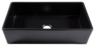 Austen Matte Black Fireclay 36" Single Bowl Farmhouse Undermount Kitchen Sink