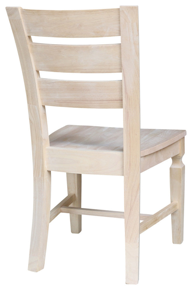Vista Ladderback Chair - Set of 2 Chairs, Unfinished