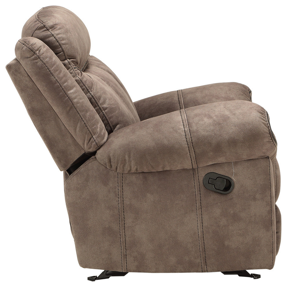ACME Zubaida Loveseat with USB Dock and Console, 2-Tone Chocolate Velvet