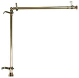 Cap Multi Angle Ceiling Rod 28-48", Antique Brass, Two Sided