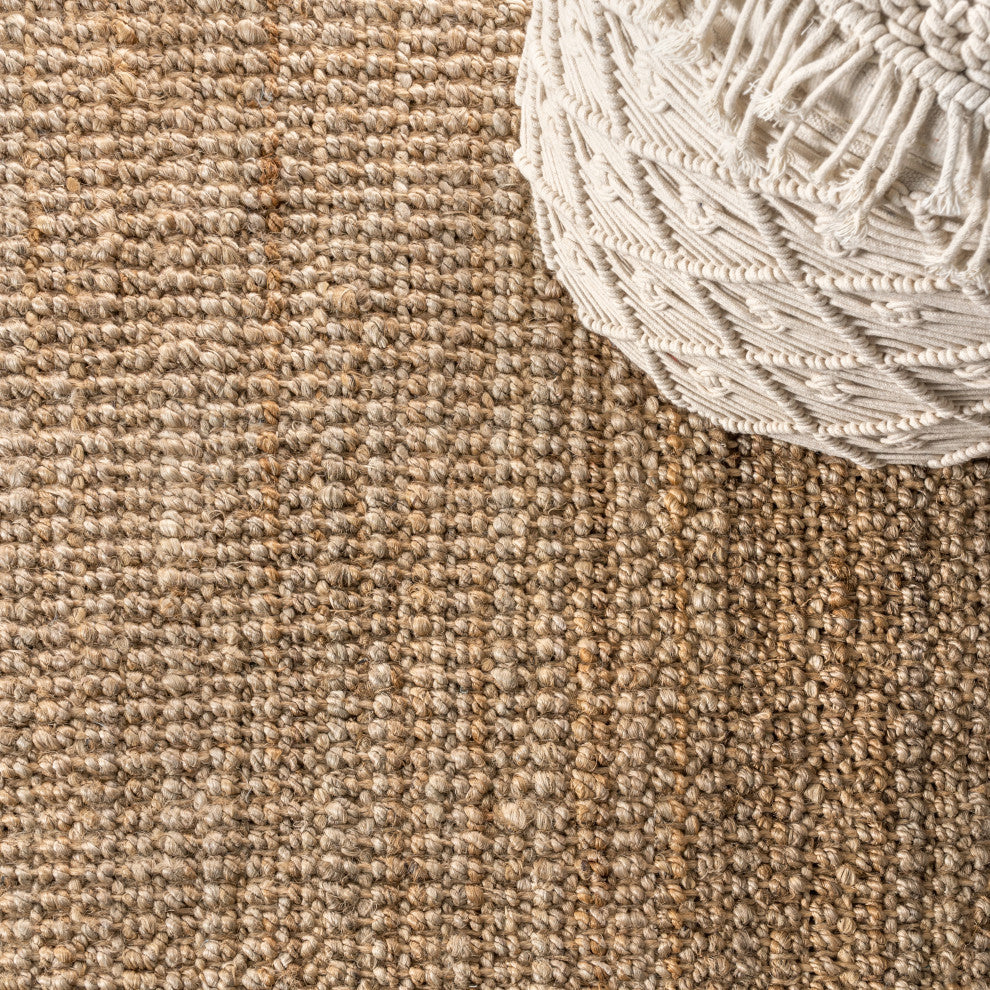 Para Hand Woven Area Rug, Natural, 5 X 8