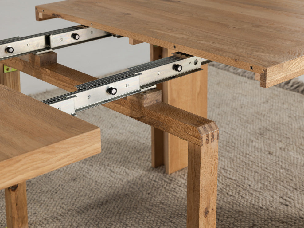 Transformer Table Dining Table Set With 2 Benches, Natural