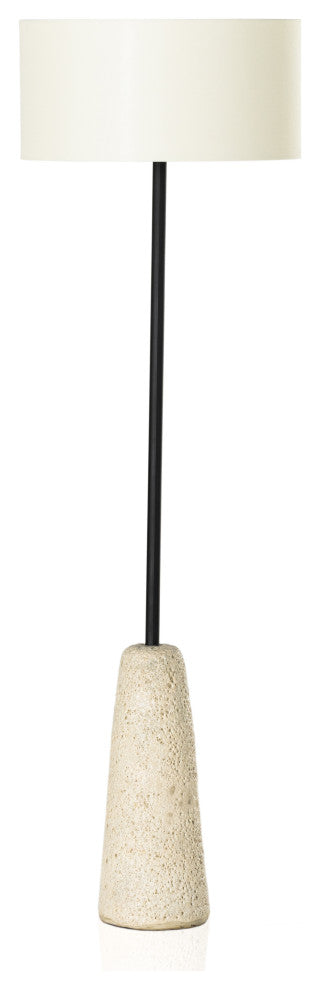 Wren Floor Lamp-Reactive White Glaze