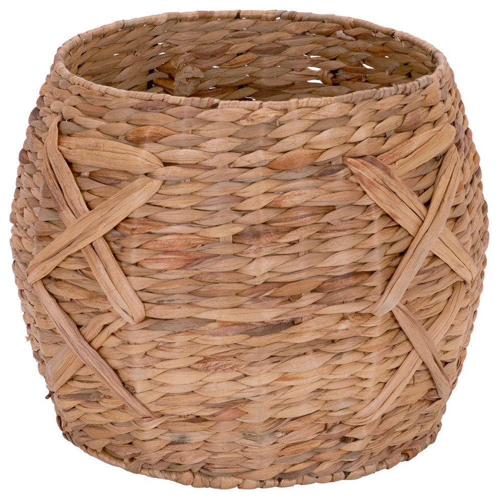 X-Weave Round Wicker Floor Basket