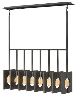 Hinkley Ludlow Small Eight Light Linear, Brushed Graphite