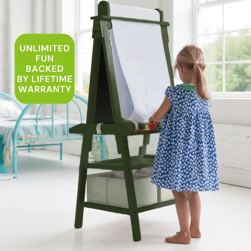 Little Partners Deluxe Learn and Play Art Center, Olive Green