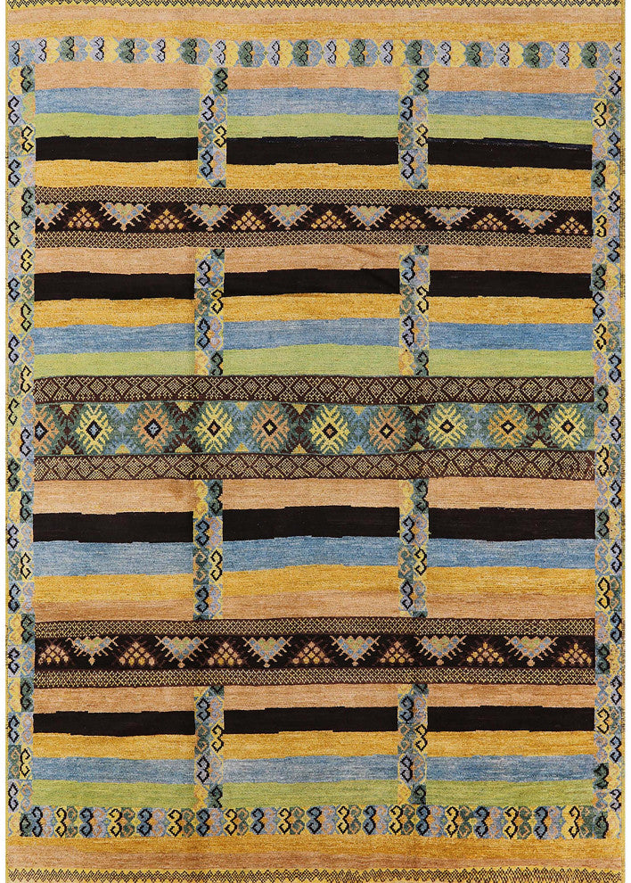 Ahgly Company Indoor Rectangle Mid-Century Modern Area Rugs, 6' x 9'