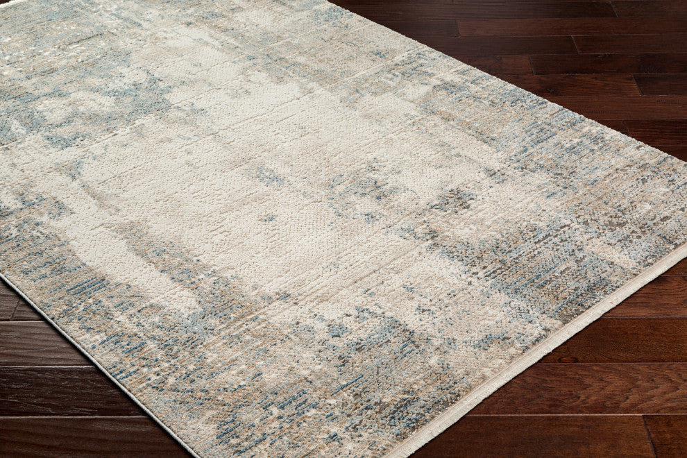 Surya Perugia PRG-2307 Machine Woven Area Rug, Medium Gray, 9'2" x 12'
