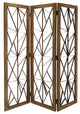 HomeRoots 63" x 1.5" x 72" Brown, Wood And Metal, Incline Screen