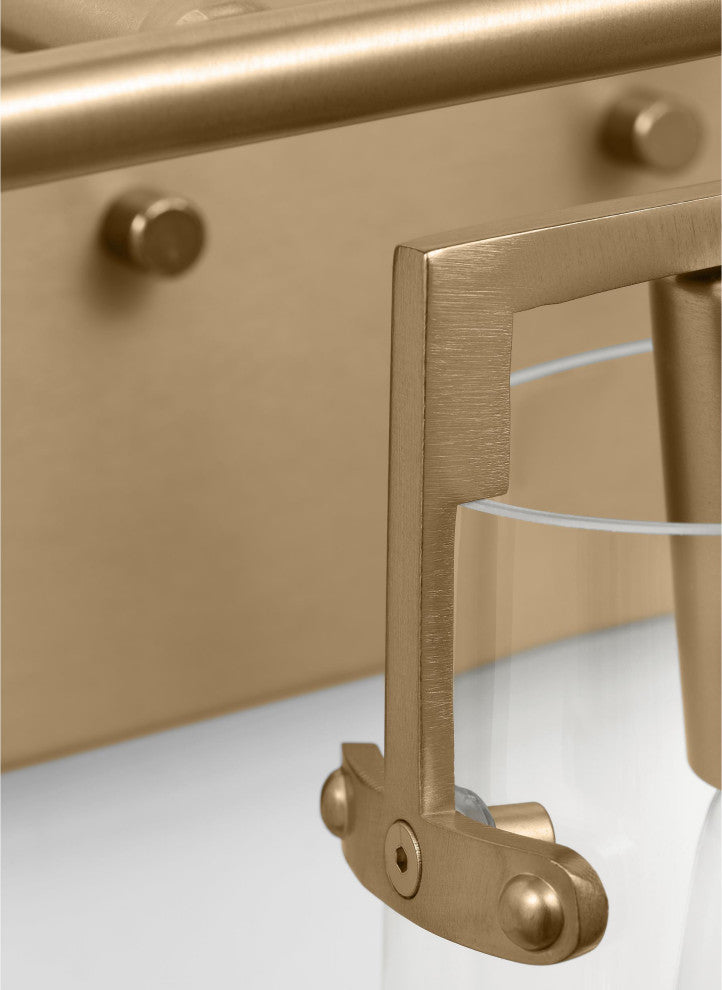 Crofton 3 Light Bath, Satin Brass