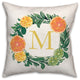 M Monogram Citrus 18x18 Indoor / Outdoor Pillow
