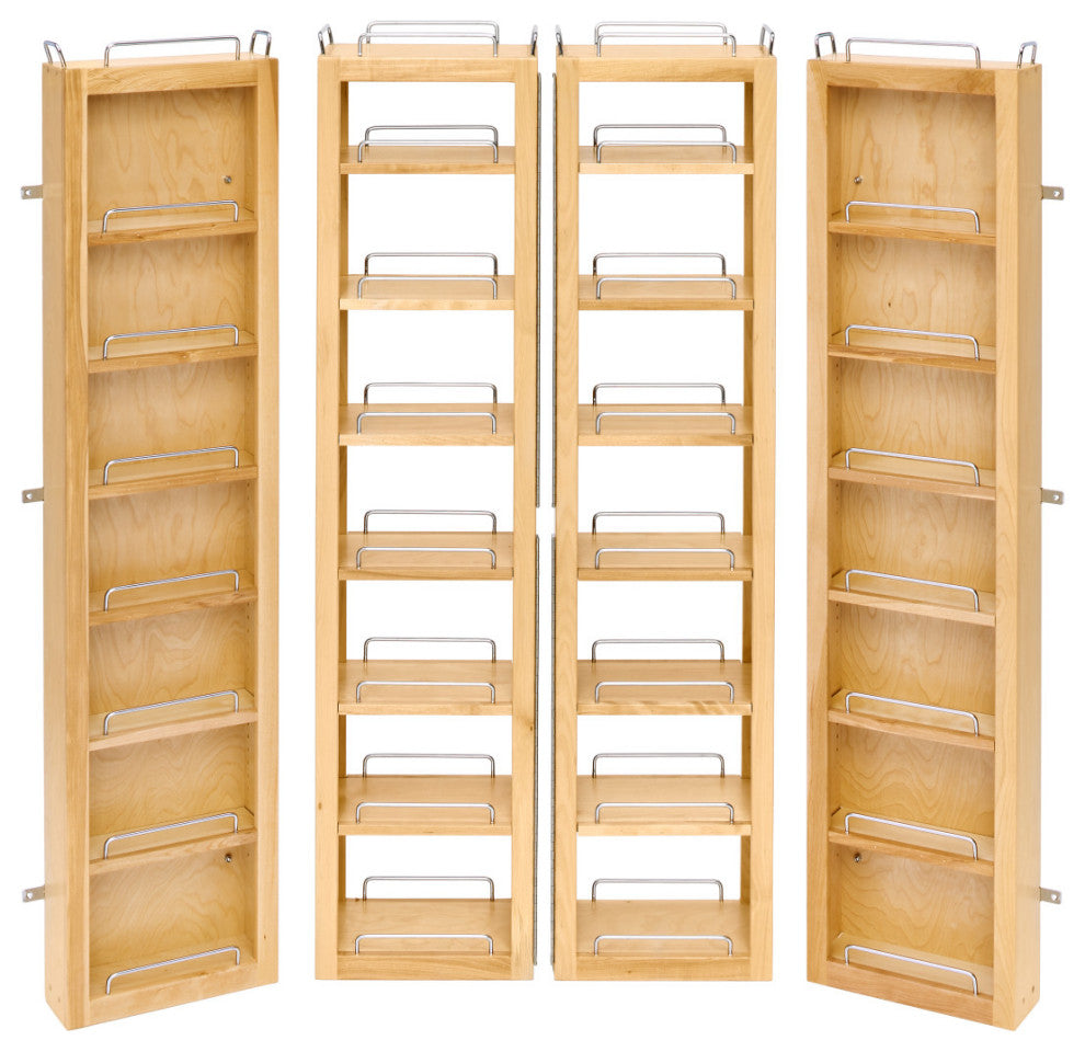 Wood Swing Out Pantry Cabinet Organizer Kit, 12"Wx7.5"Dx51"H