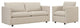 Activate Upholstered Fabric Sofa and Armchair Set Beige