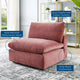 Sofa Middle Chair, Velvet, Pink, Modern, Living Lounge Hotel Lobby Hospitality