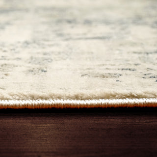 Castilla Gray And Blue Area Rug, 3'11"X5'7"