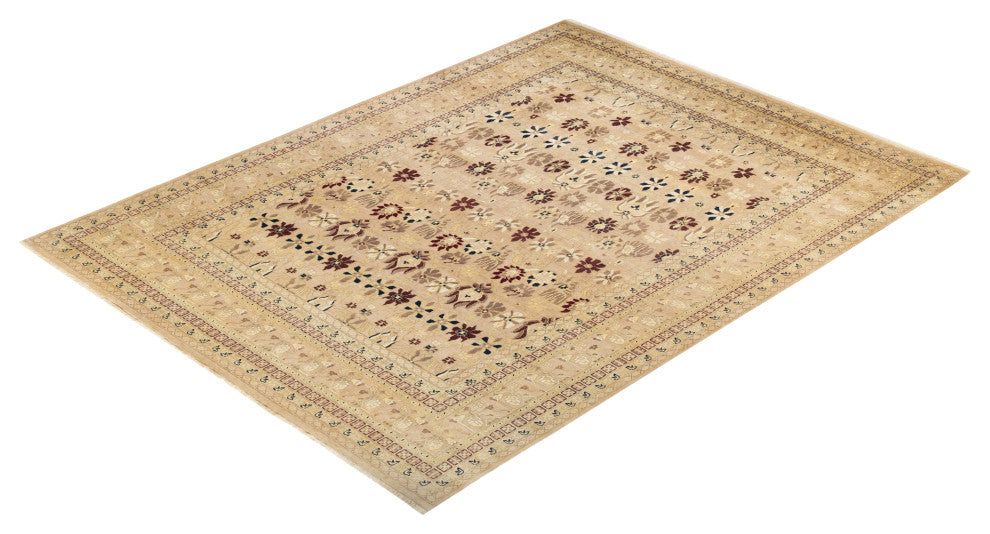 Reagan, One-of-a-Kind Hand-Knotted Area Rug Ivory, 9'0"x12'1"