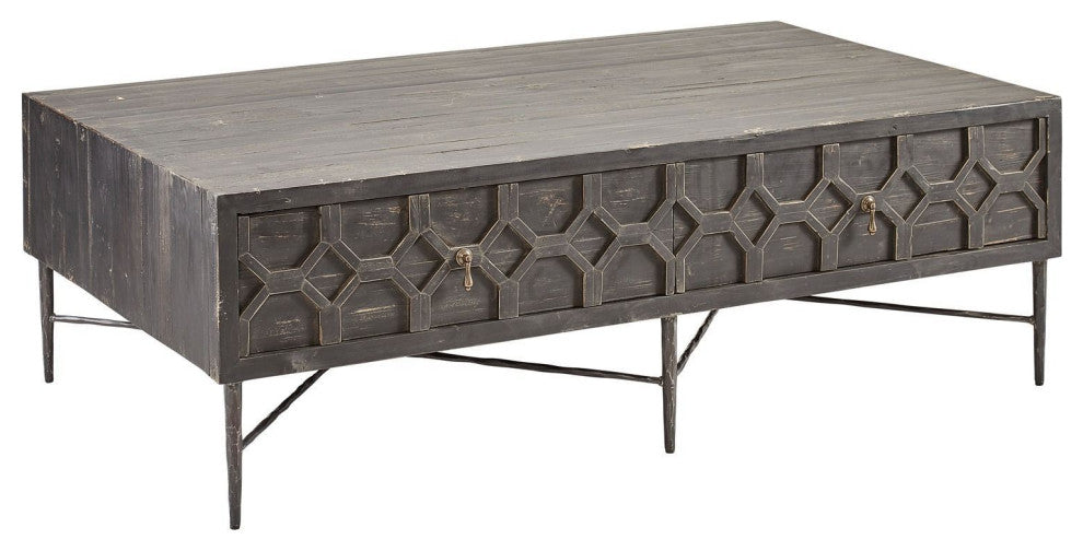 Dartington Reclaimed Pine Coffee Table, Brown