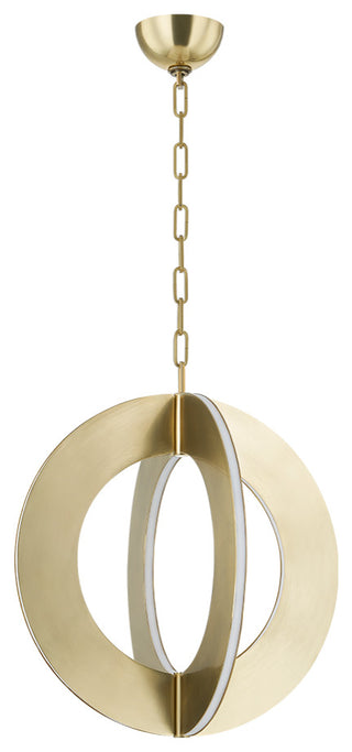 Corbett Lighting Samos Integrated LED Pendant, Vintage Brass, 20.5"Dx22.5"H