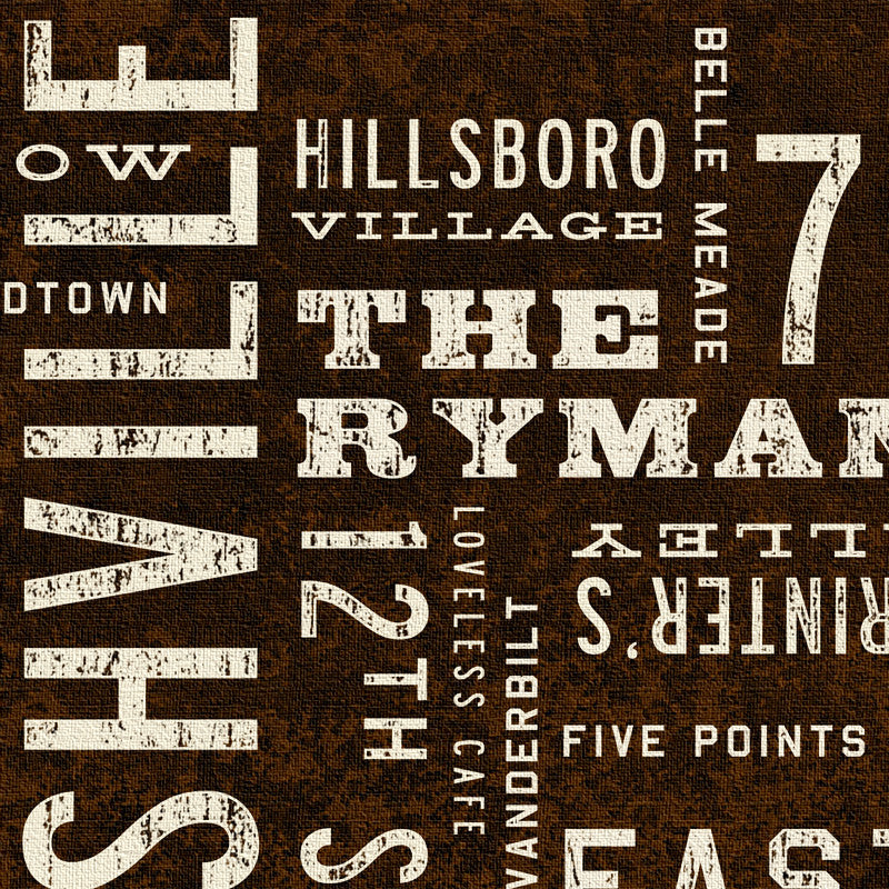 Nashville Art Sign. Nashville Canvas Print, 24x24