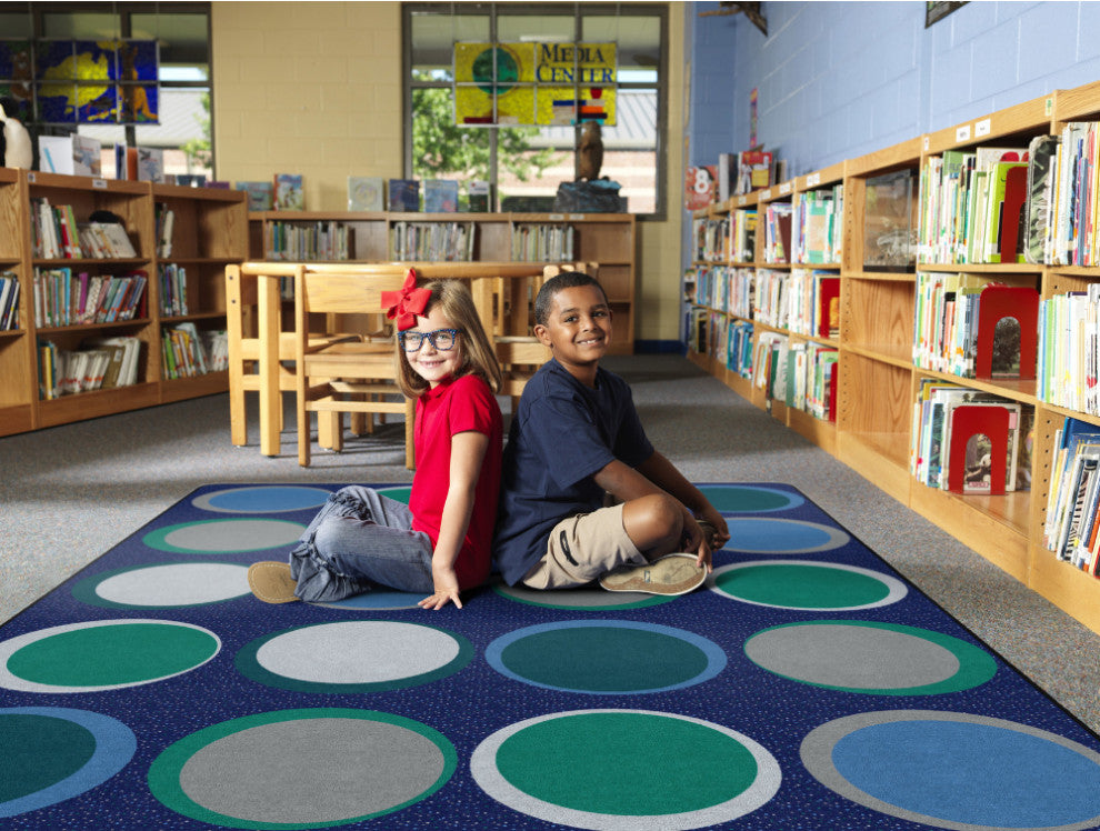 Flagship Carpets VA1827-44FS 7'6"X12' Sitting Spots Cool Educational Rug