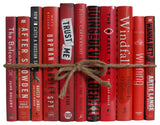 Decorative Books - Scarlet Dust Jacket Book Bundle - 1 foot of Red Books
