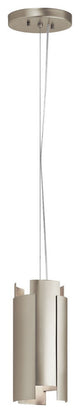 Kichler Moderne 2 Light LED Mini Pendant in Satin Nickel