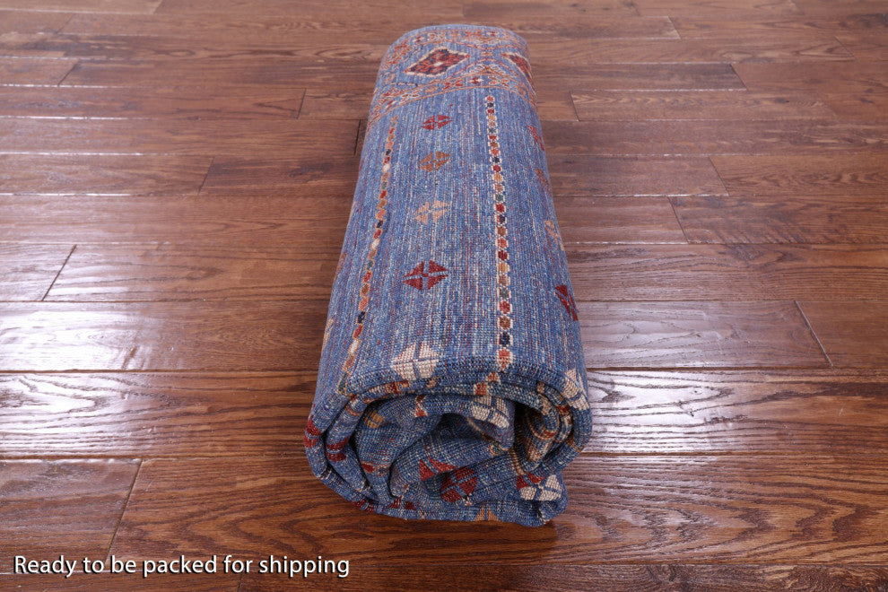 5' 10" X 8' 0" Hand-Knotted Khorjin Super Kazak Wool Rug Q10118