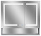 Aluminum Surface/Recessed Mount Medicine Cabinet with Mirror, Outlet and Lights, Sliver, 36" X32" in