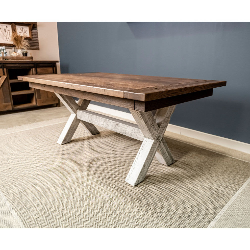 Parker Extendable Farmhouse Table, Provincial, 42x108 With 2 Bb Ext