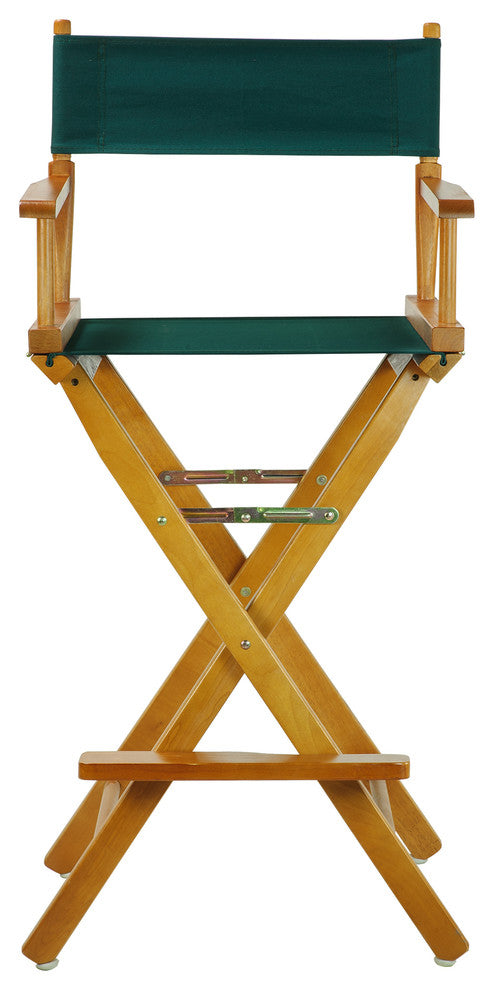 030" Director's Chair Honey Oak Frame-Hunter Green Canvas