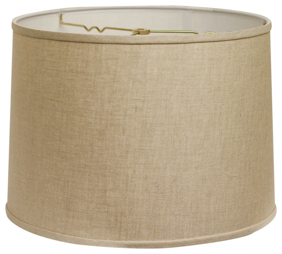 15" Dark Wheat Throwback Drum Linen Lampshade