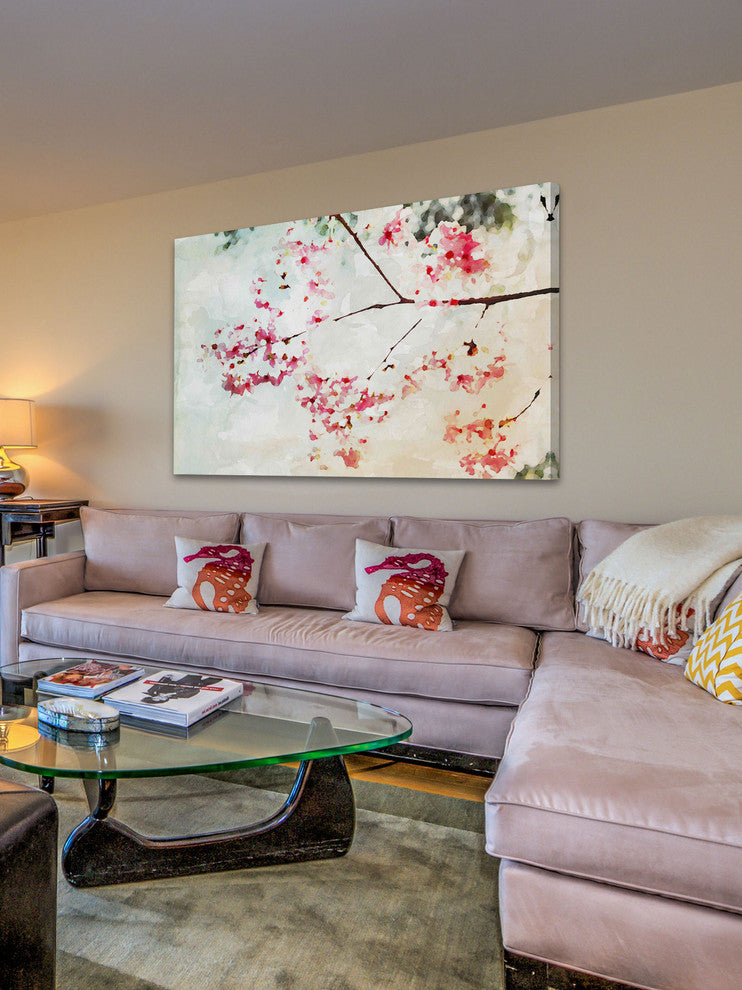 "Pink Spring III" Painting Print on Canvas by Irena Orlov