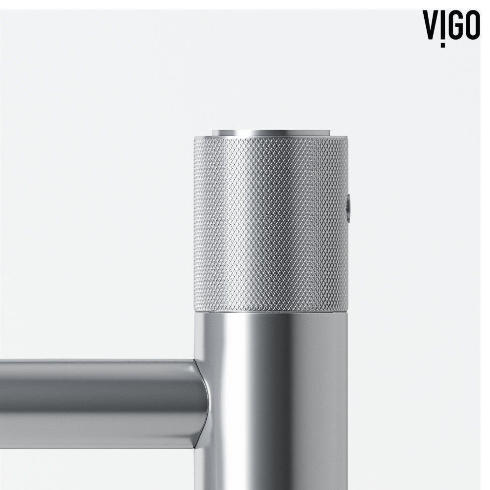 VIGO Apollo 12" H Single Handle Single Hole Bathroom Vessel Faucet, Chrome