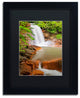 Michael Blanchette 'Douglas Falls' Art, Black Frame, Black Mat, 14x11