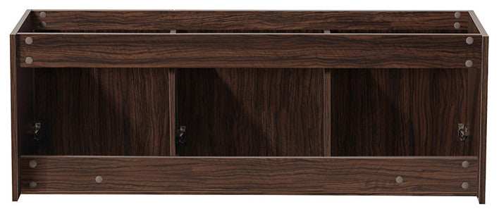 Fresca Vista 60" Walnut Double Sink Bathroom Vanity