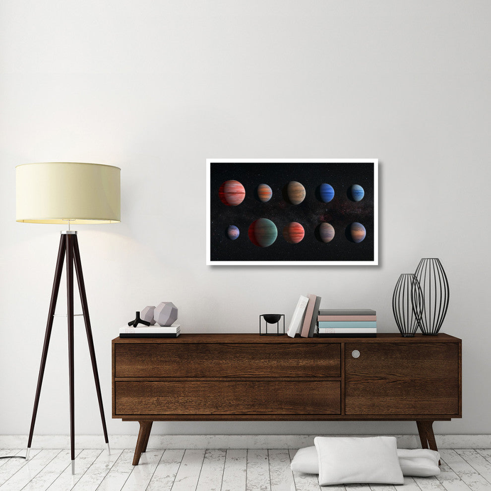 "Artist Impression of Hot Jupiter Exoplanets - Unannotated" Paper Art, 42"x26"
